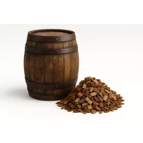   așchii de lemn din butoi de bere din stejar, prăjire medie, 25 g, profil proaspăt