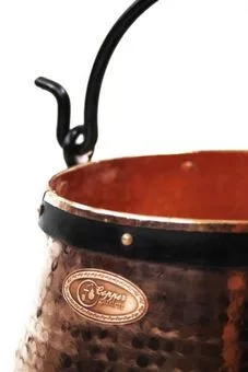 Cazan din cupru, 5 litri, necositorit, forjat manual