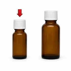   Ulei esențialos flacon din sticlă brună cu picurător și capac | 30 ml