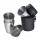 Set de pahare metalice pentru shot, 70 ml, cu suport